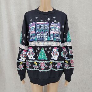 Holiday Time Black Festive Sweatshirt